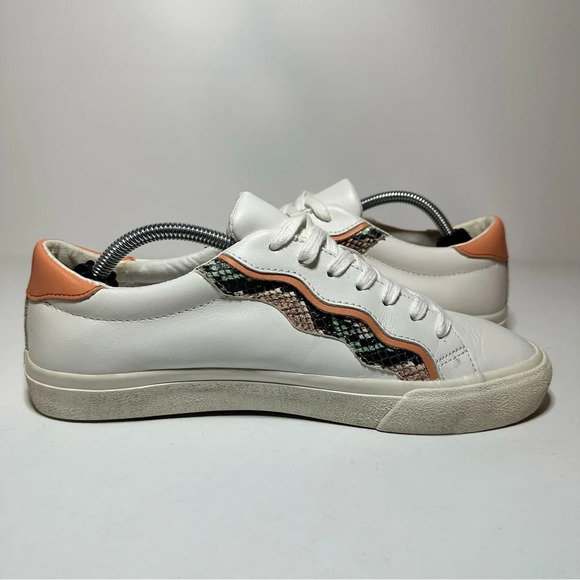 Women's Madewell Sidewalk Low Top Sneakers Size 8 Wave Edition Leather (76 Box10 - Picture 4 of 9